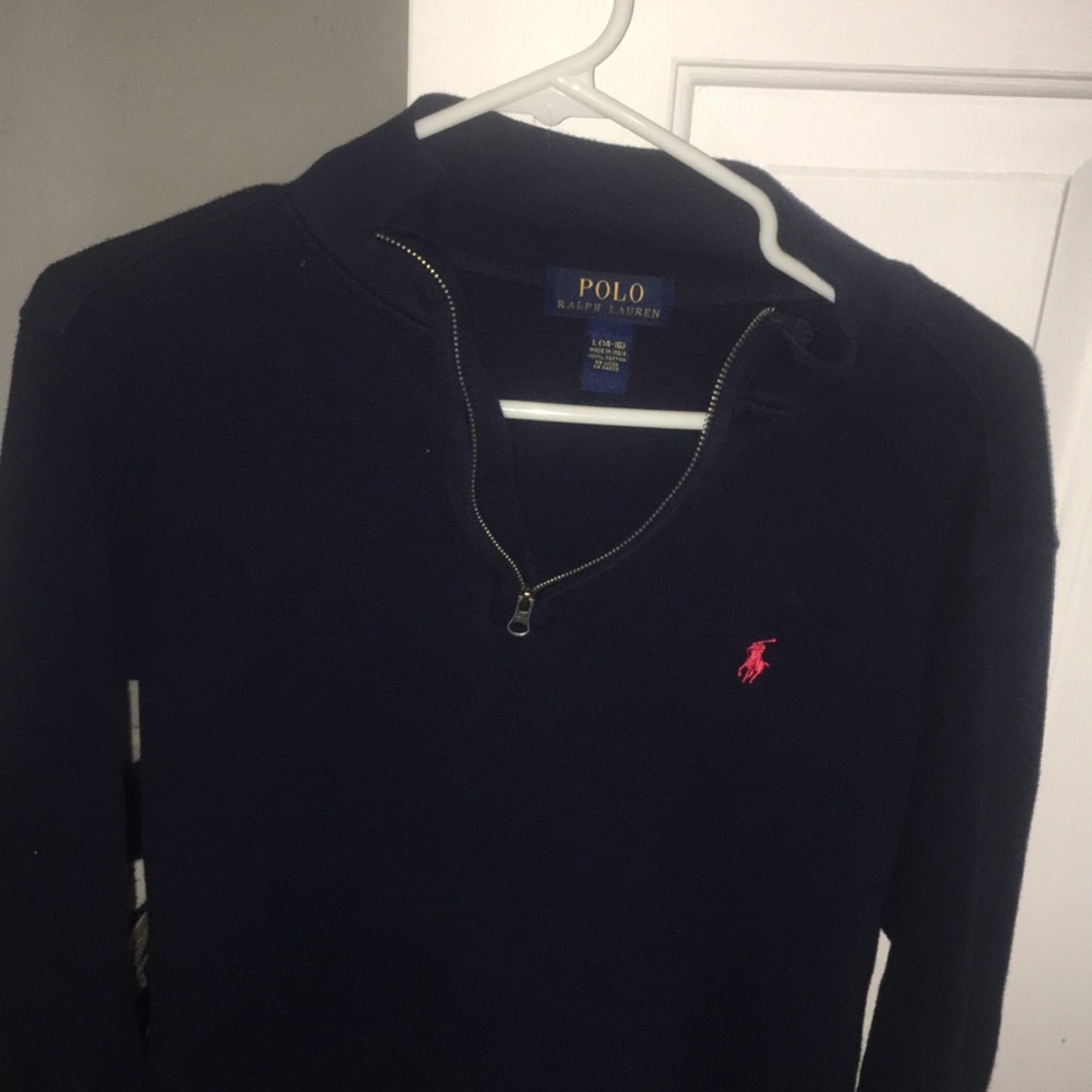 Boys polo sweater size L 14-16